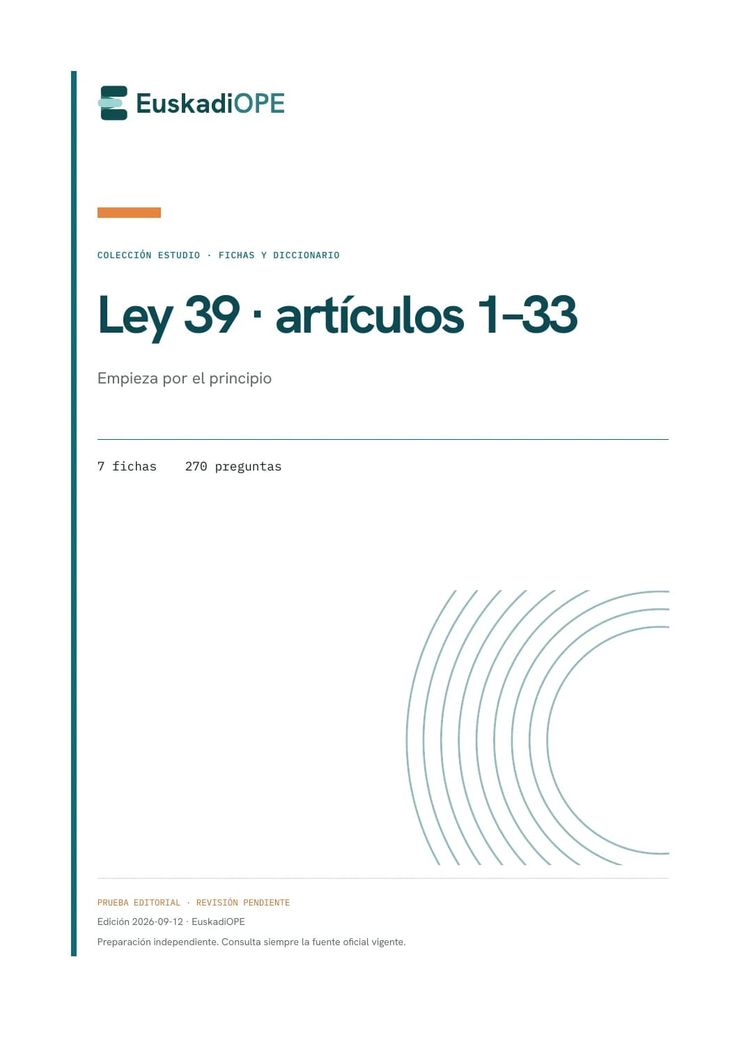 Portada real de Ley 39 · artículos 1–33: Empieza por el principio